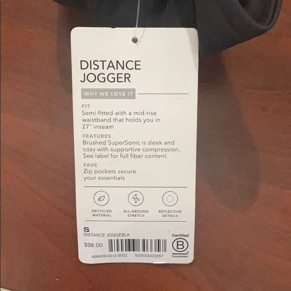 NWT Athleta Distance Rainer Jogger // Black - Picture 7 of 13